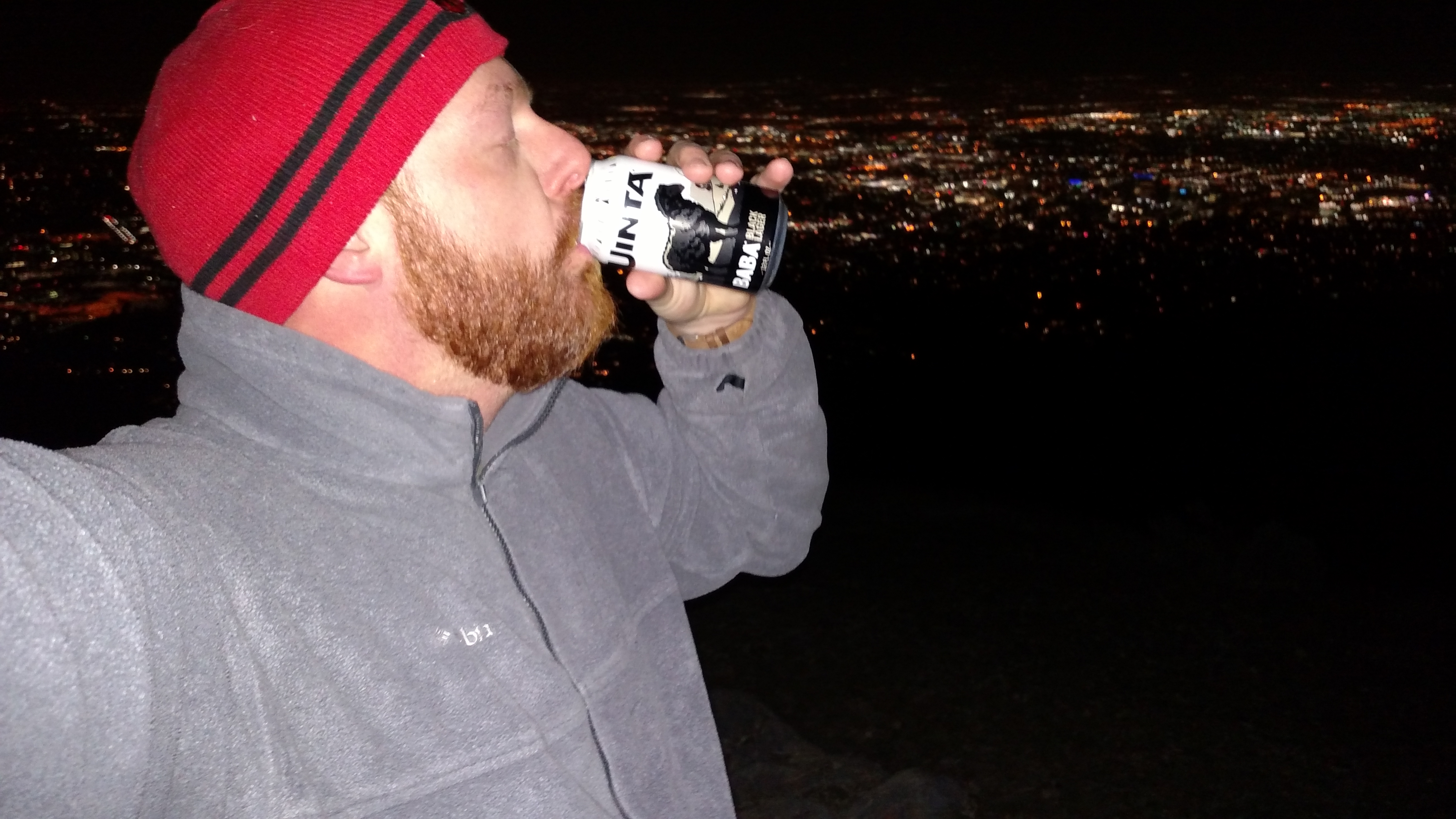 Justin Hiking Drinking